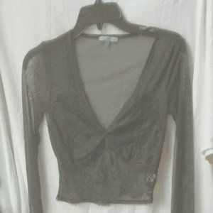 black lace long slevee